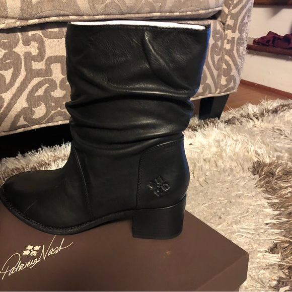 Patricia Nash Monte Leather Slouch Mid-Calf Boho Western Heeled Boot Size 9.5 - Picture 7 of 13